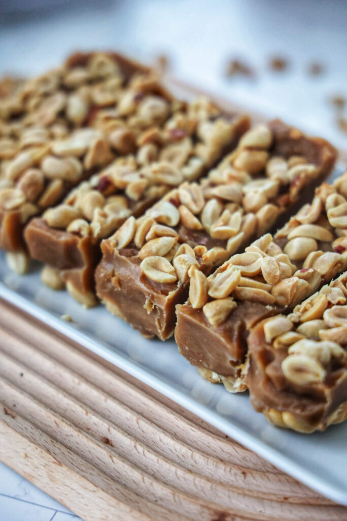 A plate of payday bars.