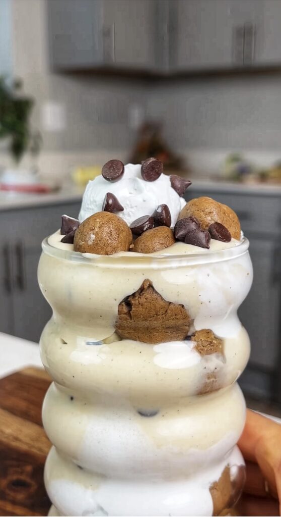 A healthy cookie dough smoothie