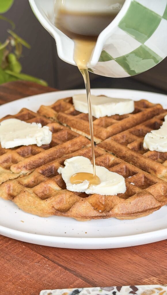 Crispy almond flour waffles