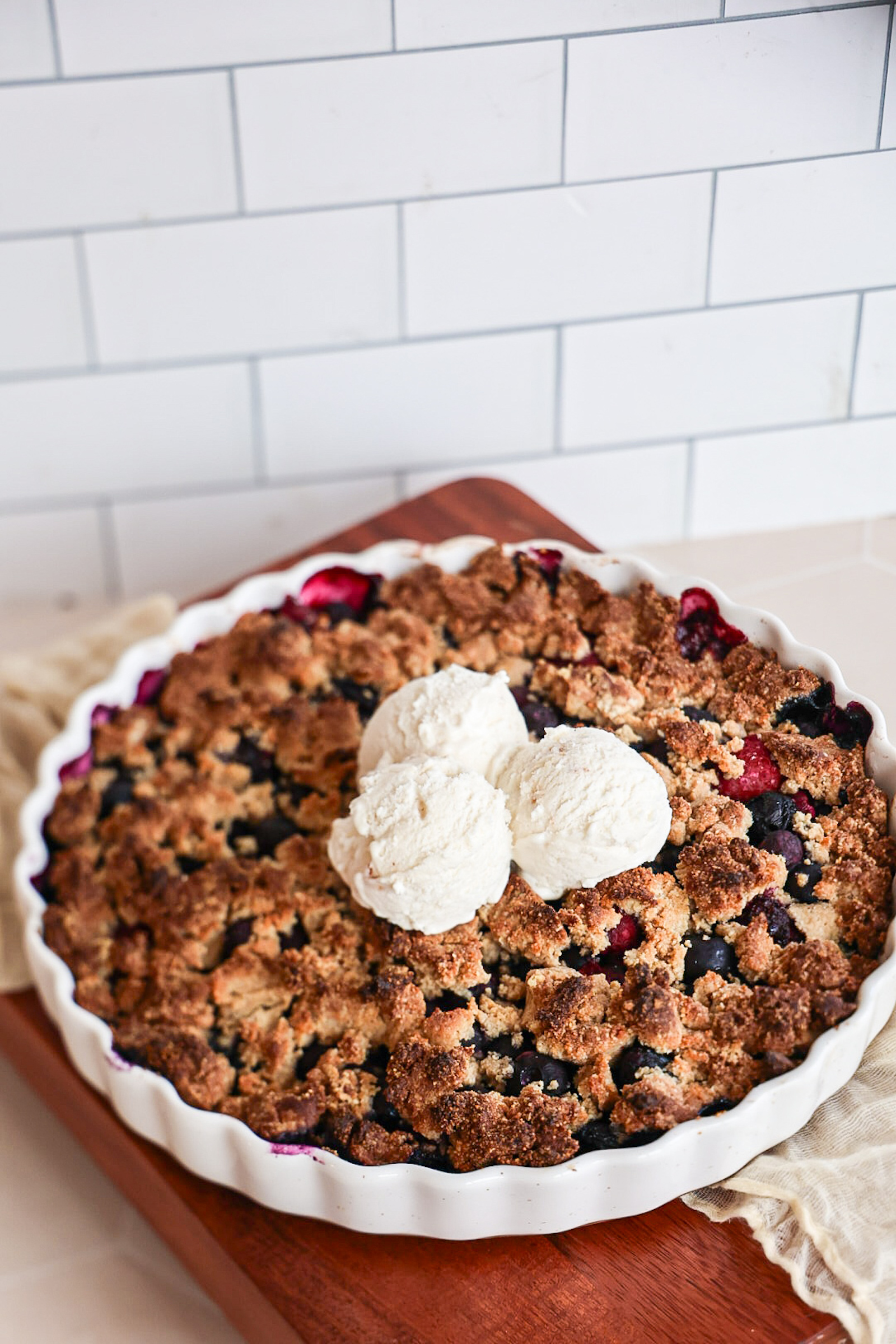 Healthy Blueberry Cobbler