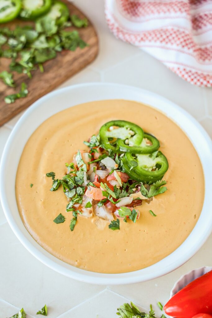 Healthy vegan queso