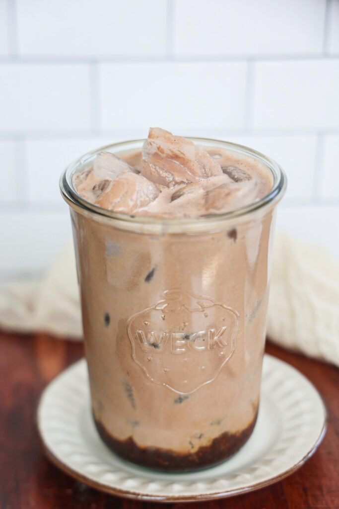 Nutella chocolate hazelnut milk latte.