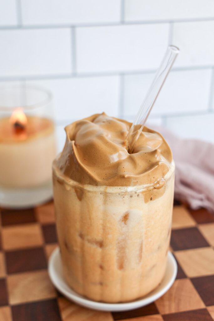 Healthy, homemade pumpkin spice latte.