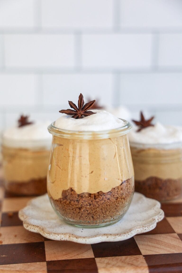 mini Pumpkin cheesecake jars