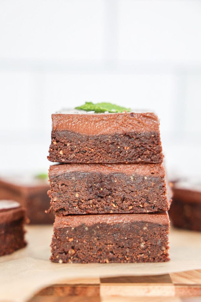 no-bake mint chocolate brownies