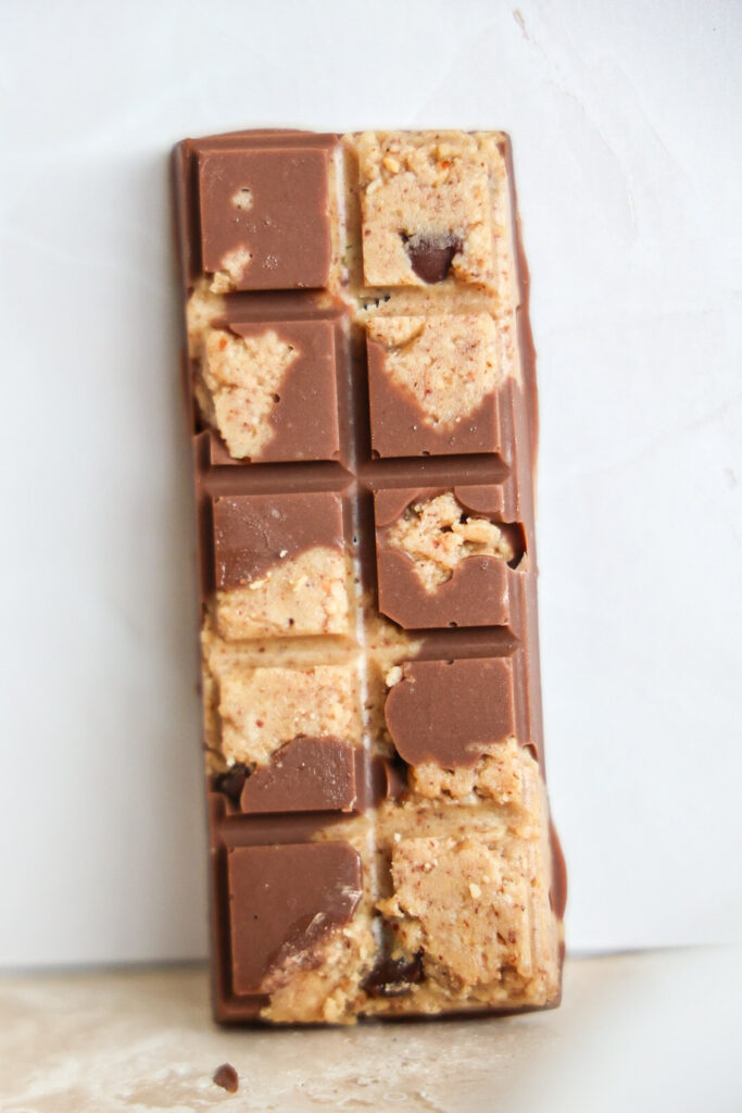 cookie dough stuffed chocolate bar