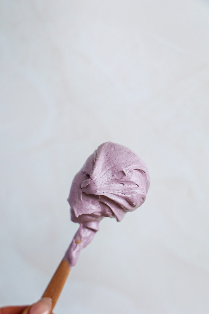 Homemade marshmallow fluff - blueberry