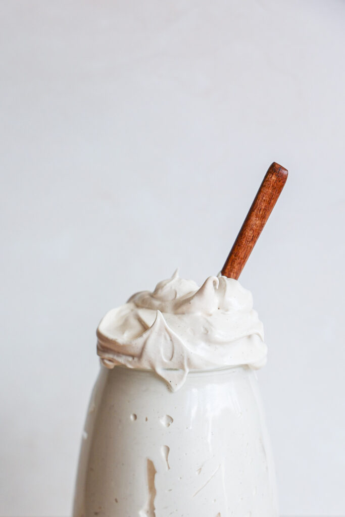 Honey cinnamon marshmallow fluff without corn syrup (paleo).