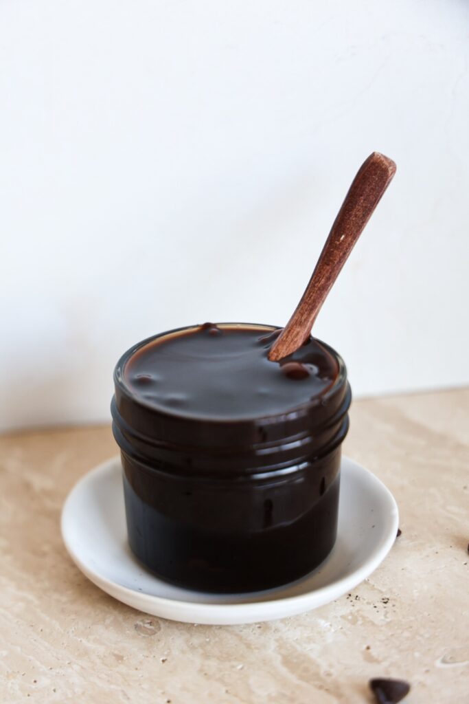 Healthy Hot fudge chocolate sauce.