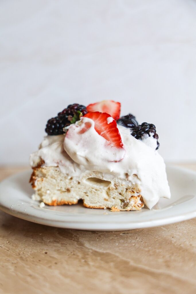 Healthy angel food cake (low sugar, gluten-free)