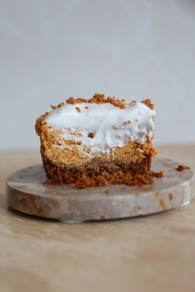 Healthy high protein pumpkin pie.